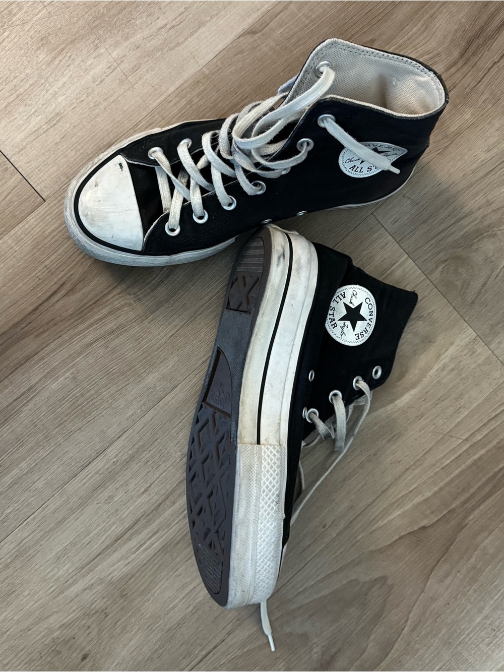 Converse Black and White High-Top Sneakers